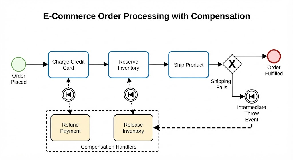 Mastering E-Commerce Flows: Understanding Compensation in BPMN